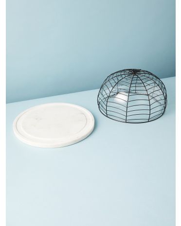 8x11 Spider Web Marble Cheese Dome | HomeGoods