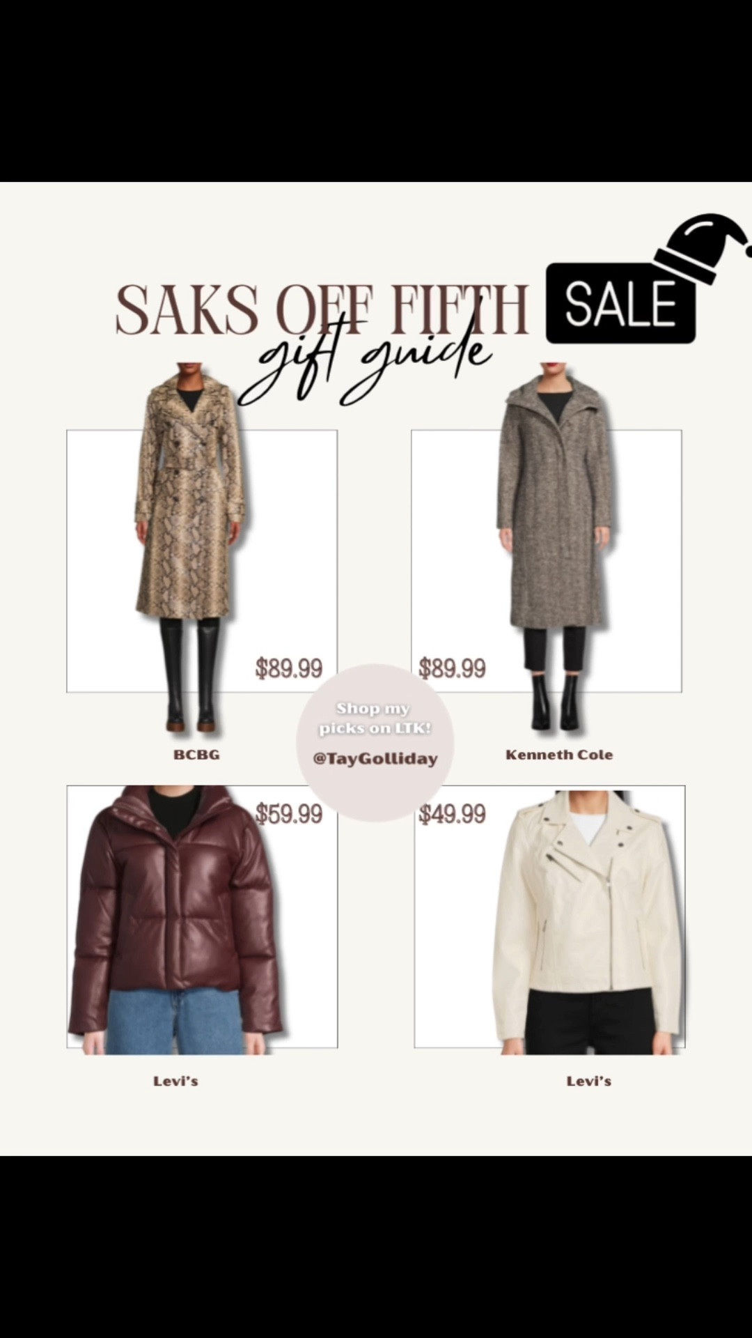 🤗 Paid UNDER $300 for all of these coats…not each…ALL! 😁 

Go check Saks Off Fifth ✨Holiday Blowout Sale✨ to purchase some gifts early! 

💡 Extra 50% off in cart for already discounted coats, cashmere, hats, etc. right now

Fall and winter coats | Jackets | Holiday gifts | Cold Weather Ready 

#LTKGiftGuide #LTKSaleAlert #LTKSeasonal
