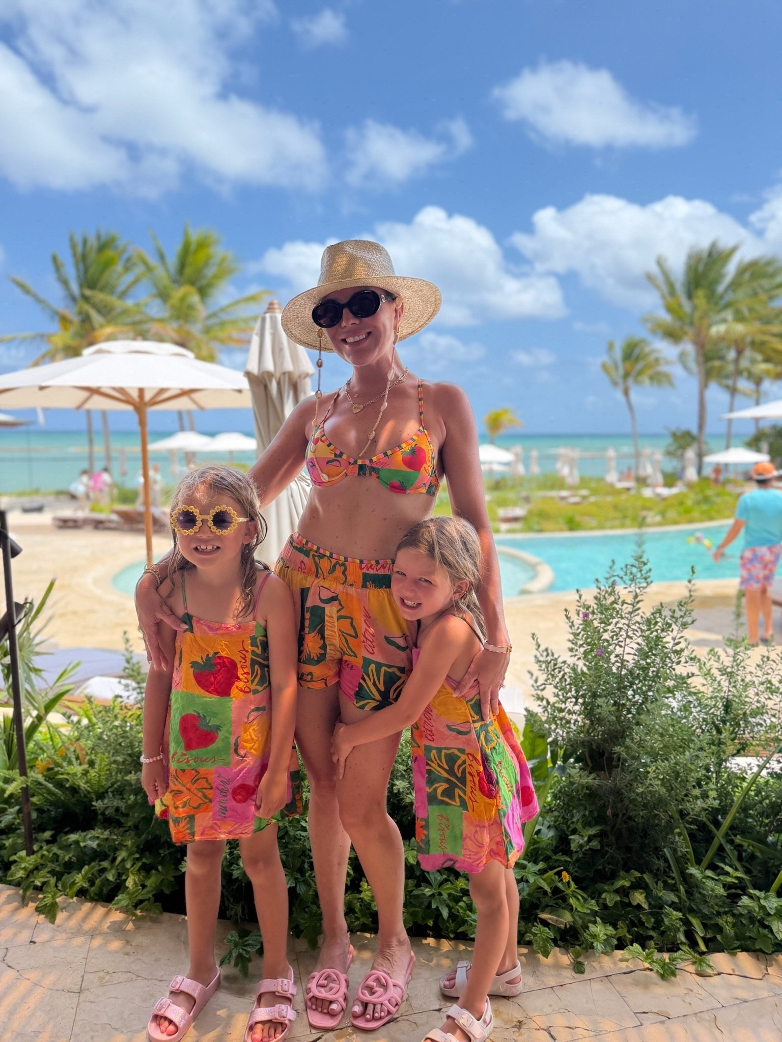 Me and my girls 🩷🩷🩷

#LTKSeasonal #LTKSwim #LTKmomlife