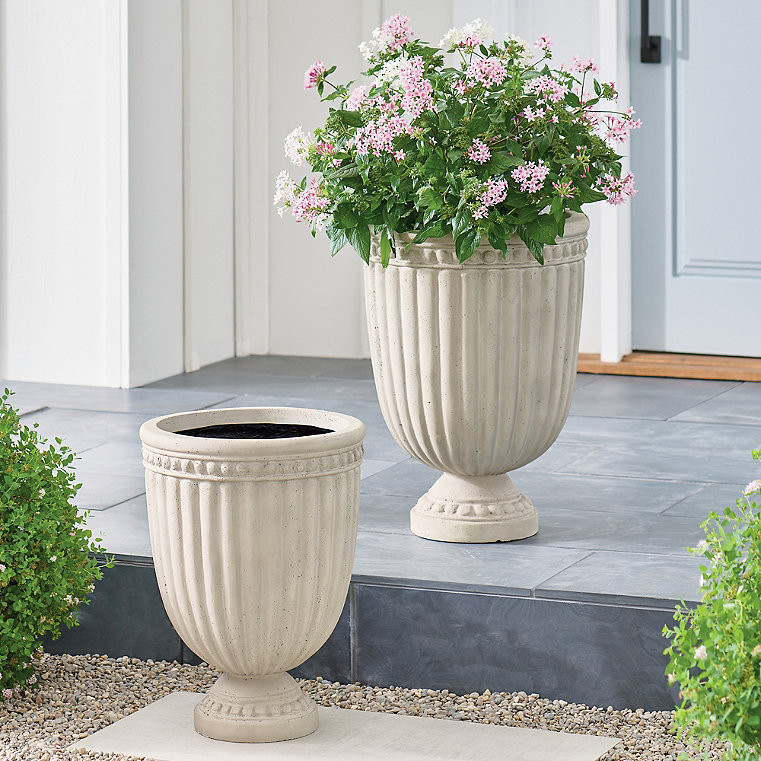 Reese Pedestal Planters - 21" - Grandin Road | Grandin Road