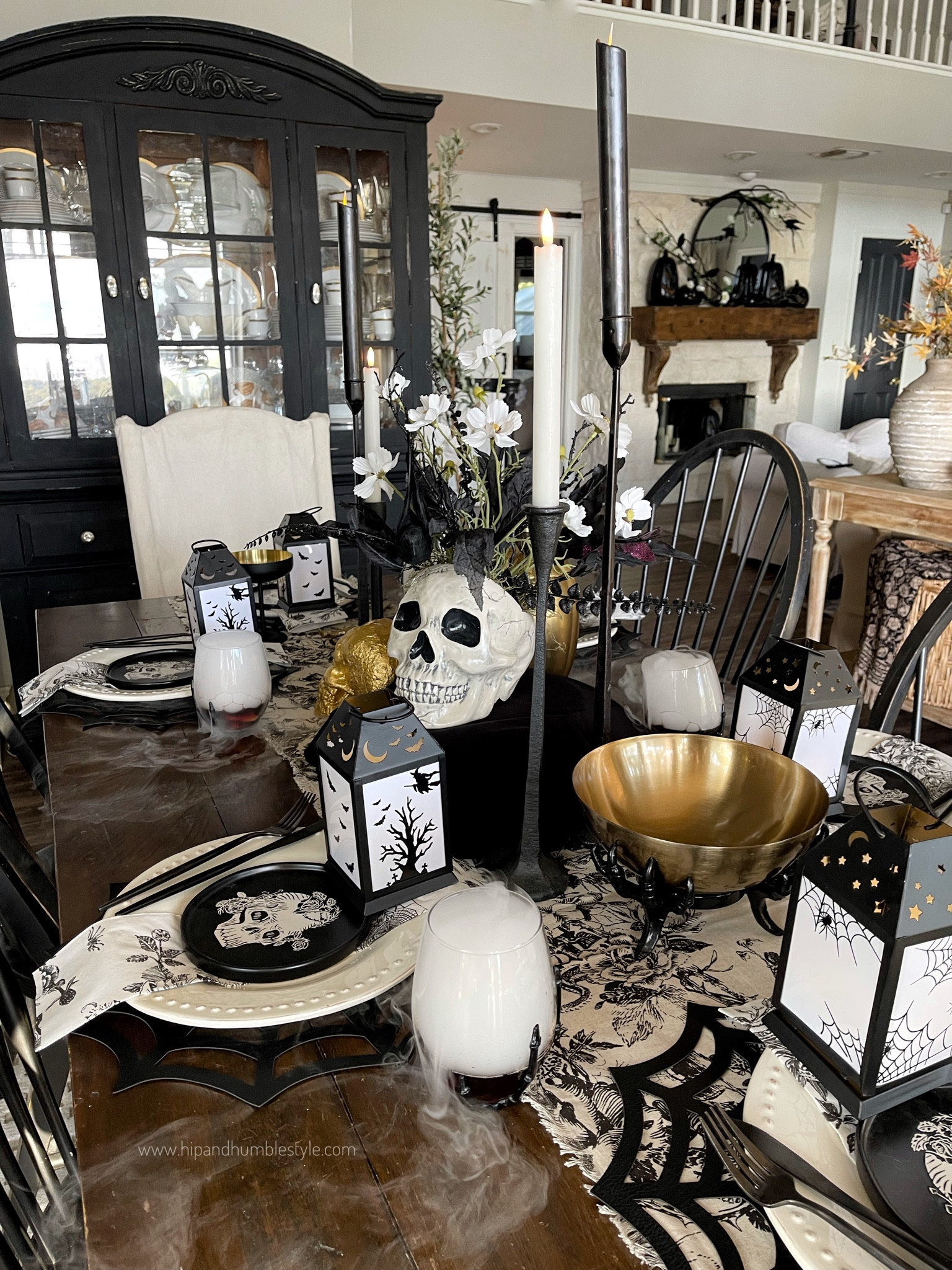 Halloween tablescape inspiration halloween decor, Halloween dishes, Halloween entertaining. Halloween stemware spooky decor #tablescape #tablesettng 

#LTKhome #LTKHalloween #LTKSeasonal