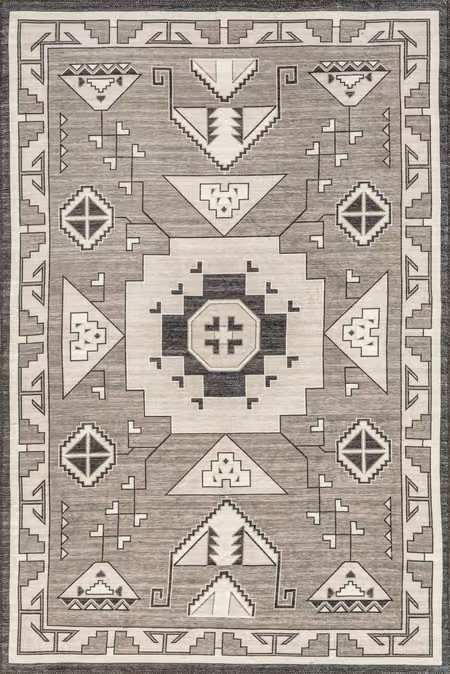 Brown Santina Washable Colorful 4' x 6' Area Rug | Rugs USA