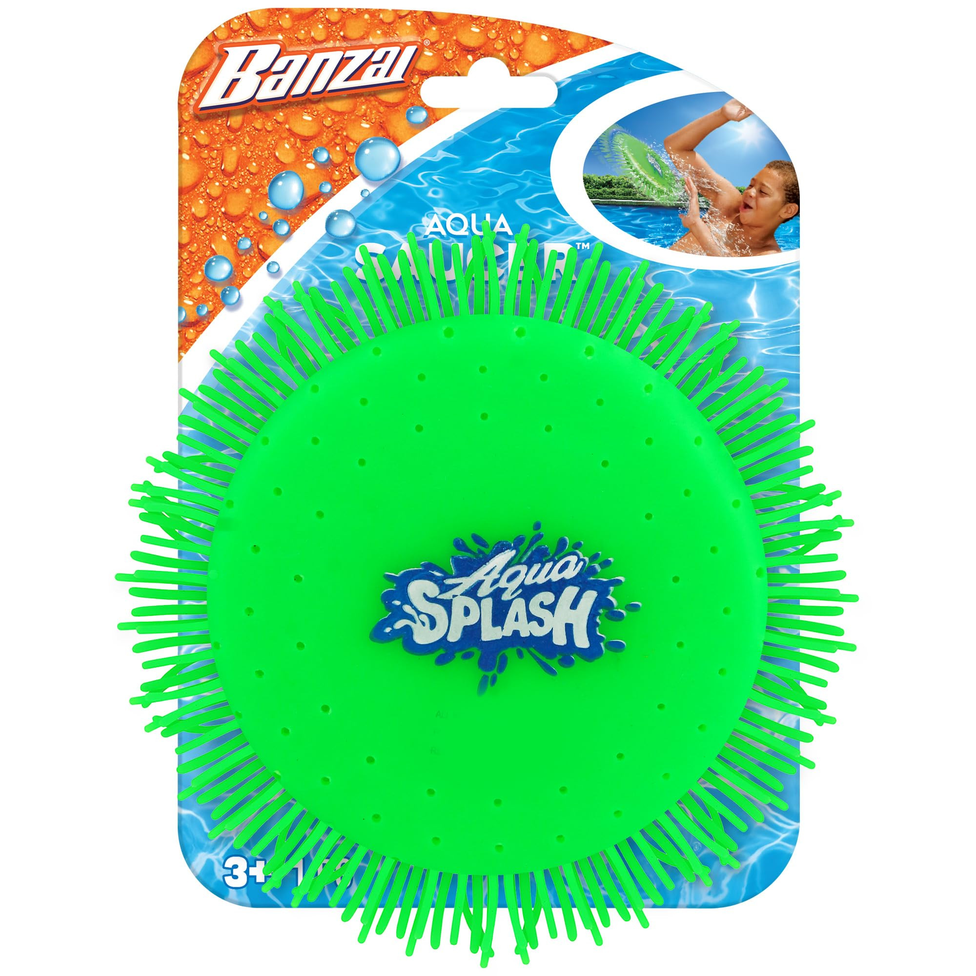Banzai Green Aqua Saucer Pool Toy 5" Disk (Soak It and Throw It) | Amazon (US)