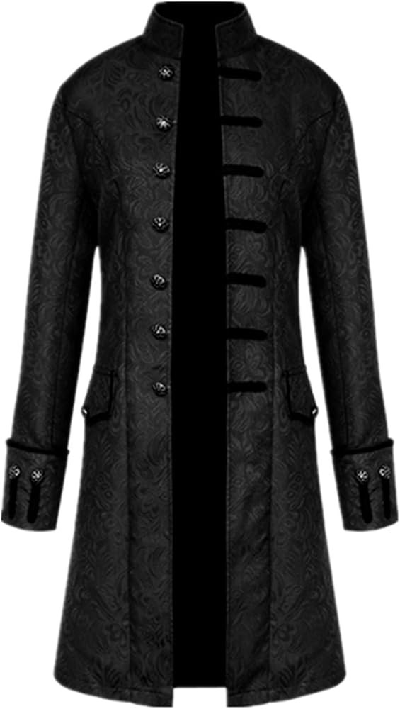 Crubelon Men's Steampunk Vintage Tailcoat Jacket Gothic Victorian Frock Coat Uniform Halloween Co... | Amazon (US)