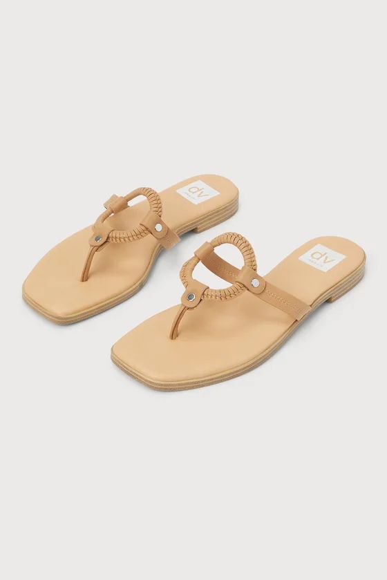 Marta Tan Flat O-Ring Thong Sandals | Lulus (US)
