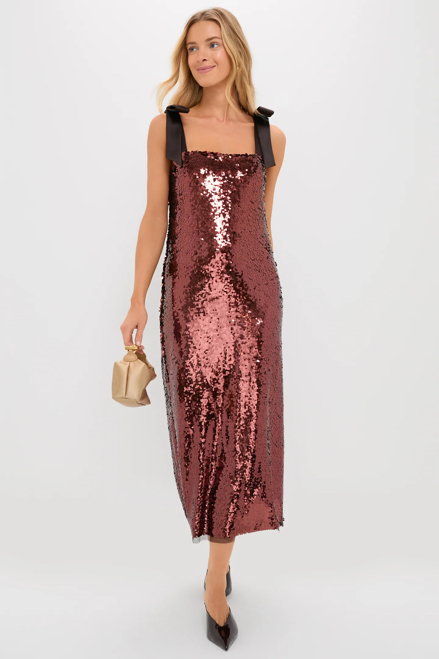 Radiant Bronze Sequin Roxy Dress | Tuckernuck (US)