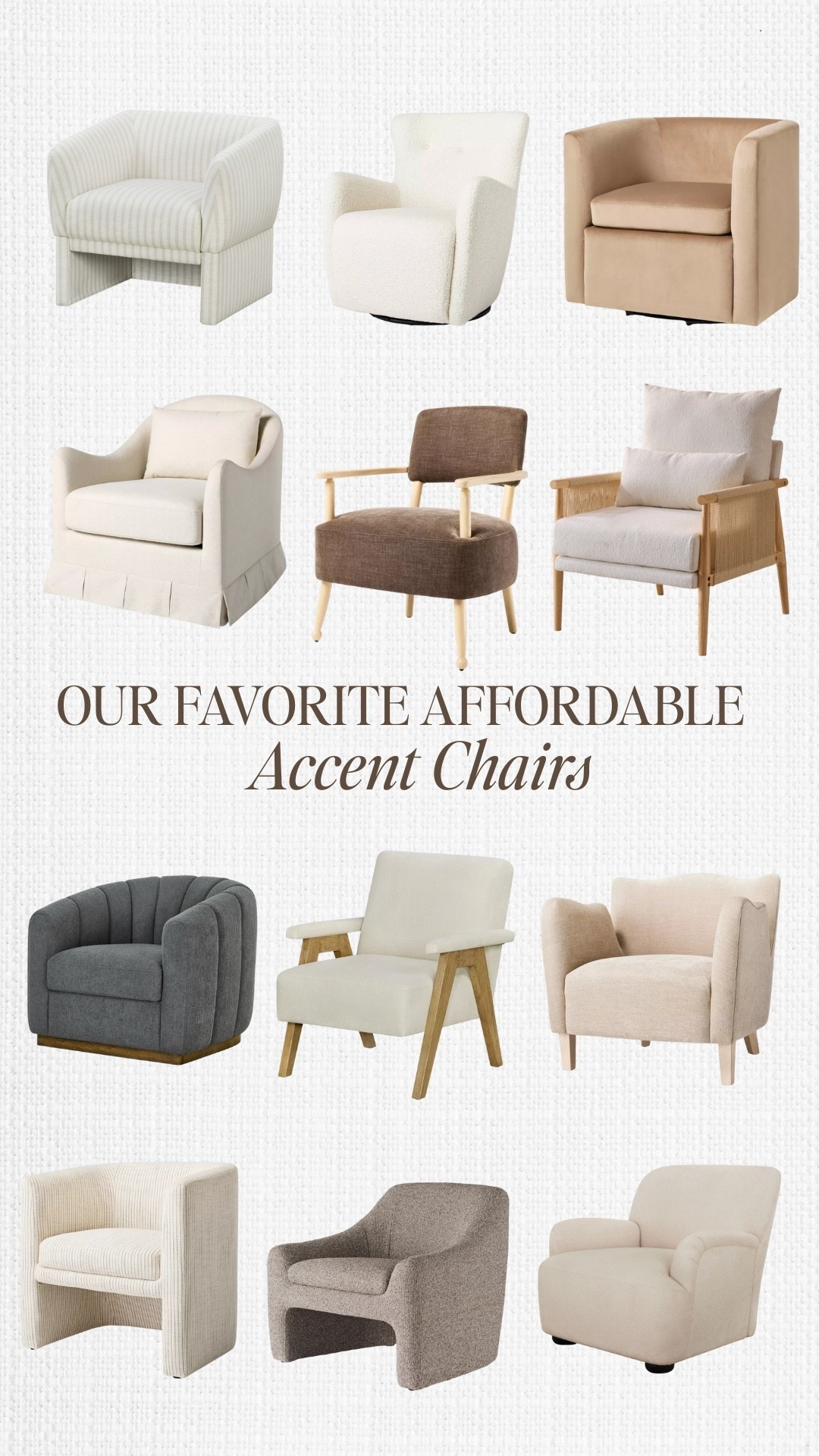 Penny + Pipers favorite affordable accent chairs - shop now✨

#LTKFindsUnder100 #LTKHome