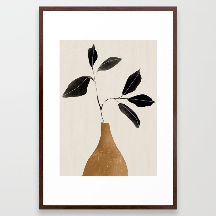 minimal plant 6 Framed Art Print | Society6