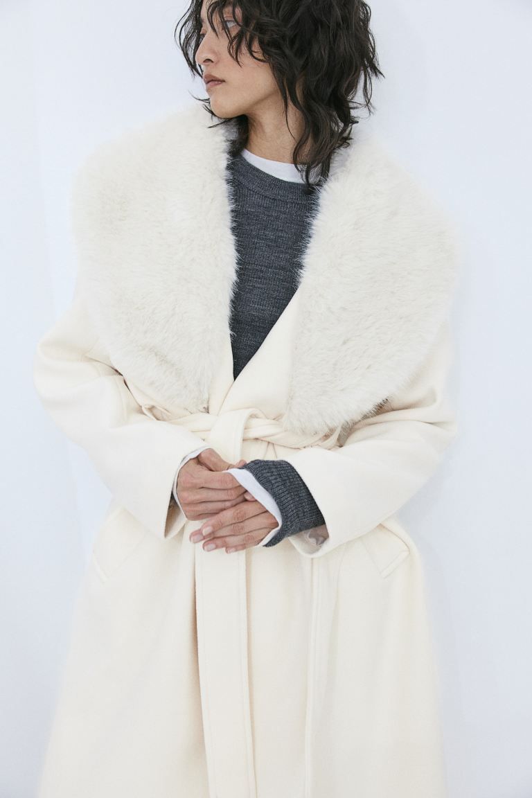Fluffy-collared Coat | H&M (US + CA)