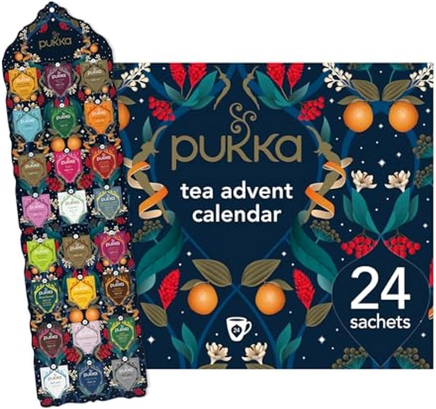 Pukka | Advent Calendar 2024 Organic Tea | Selection of 24 Delightful Black/Green Teas and Infusi... | Amazon (US)