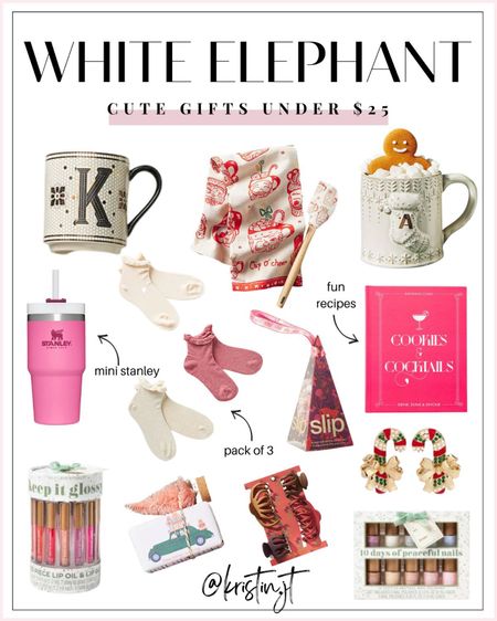 Cute white elephant party gifts - Christmas gifts under $25 - gifts for her - stocking stuffers under 25 - Anthropologie gifts - amazon gifts - target gifts - dirty Santa gifts 



#LTKunder50 #LTKGiftGuide #LTKHoliday