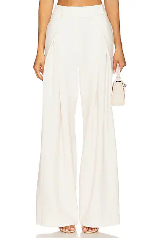 Favorite Daughter Pleats For Days Pant in Ivory from Revolve.com | Revolve Clothing (Global)