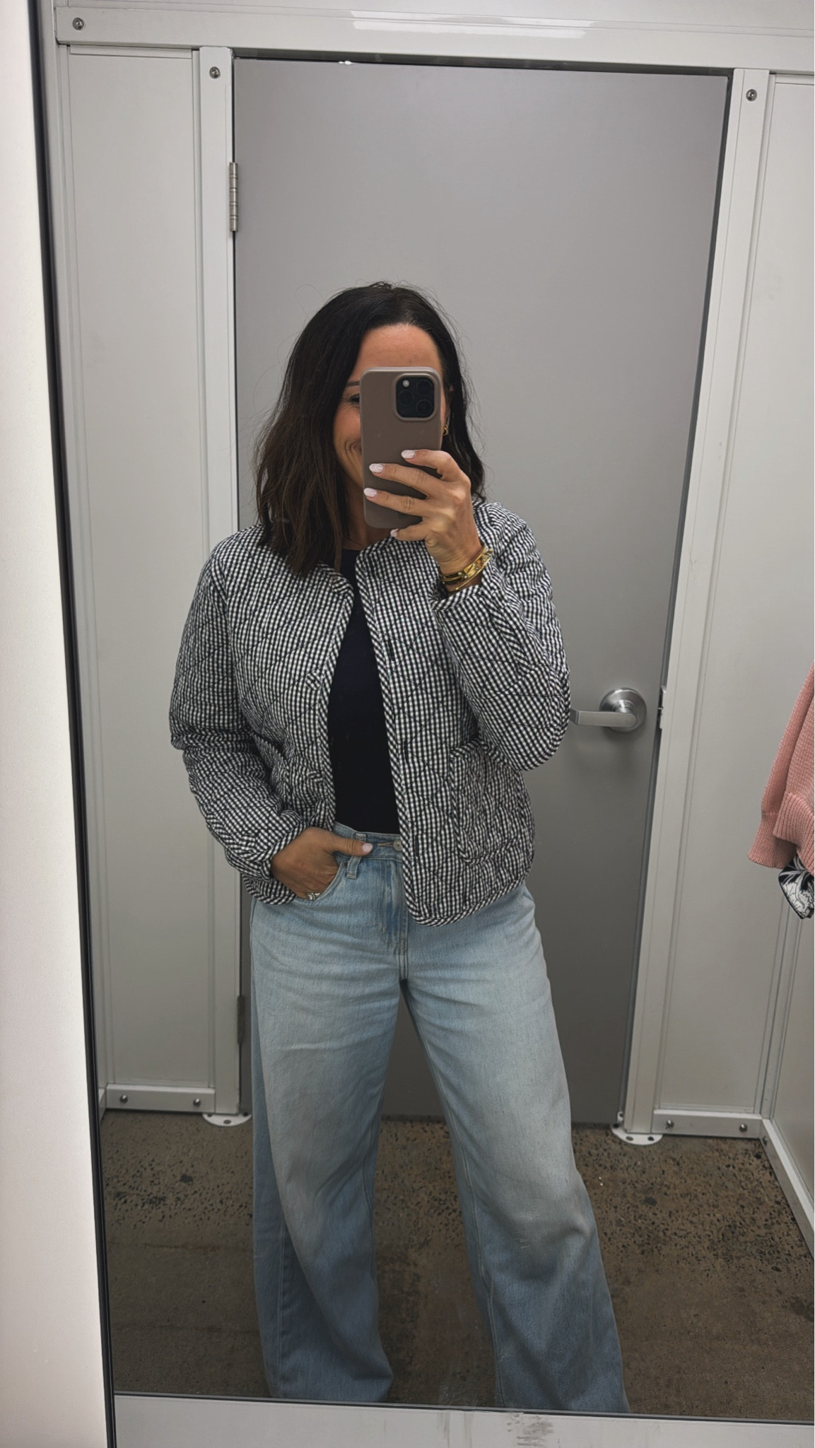 Walmart Free Assembly quilted jacket 🤍 this collarless cotton quilted jacket in the prettiest navy gingham is such a good layering piece. Paired it with a simple navy tank and jeans for an easy, classic everyday look.

Lightweight, structured, and perfect for transitional weather. Such a timeless print you can wear year after year.

Walmart Free Assembly jacket | quilted cotton jacket | navy gingham jacket | collarless jacket | Walmart spring layering piece | affordable classic outfit | everyday casual look

#LTKPetite #LTKOver40 #LTKmomlife