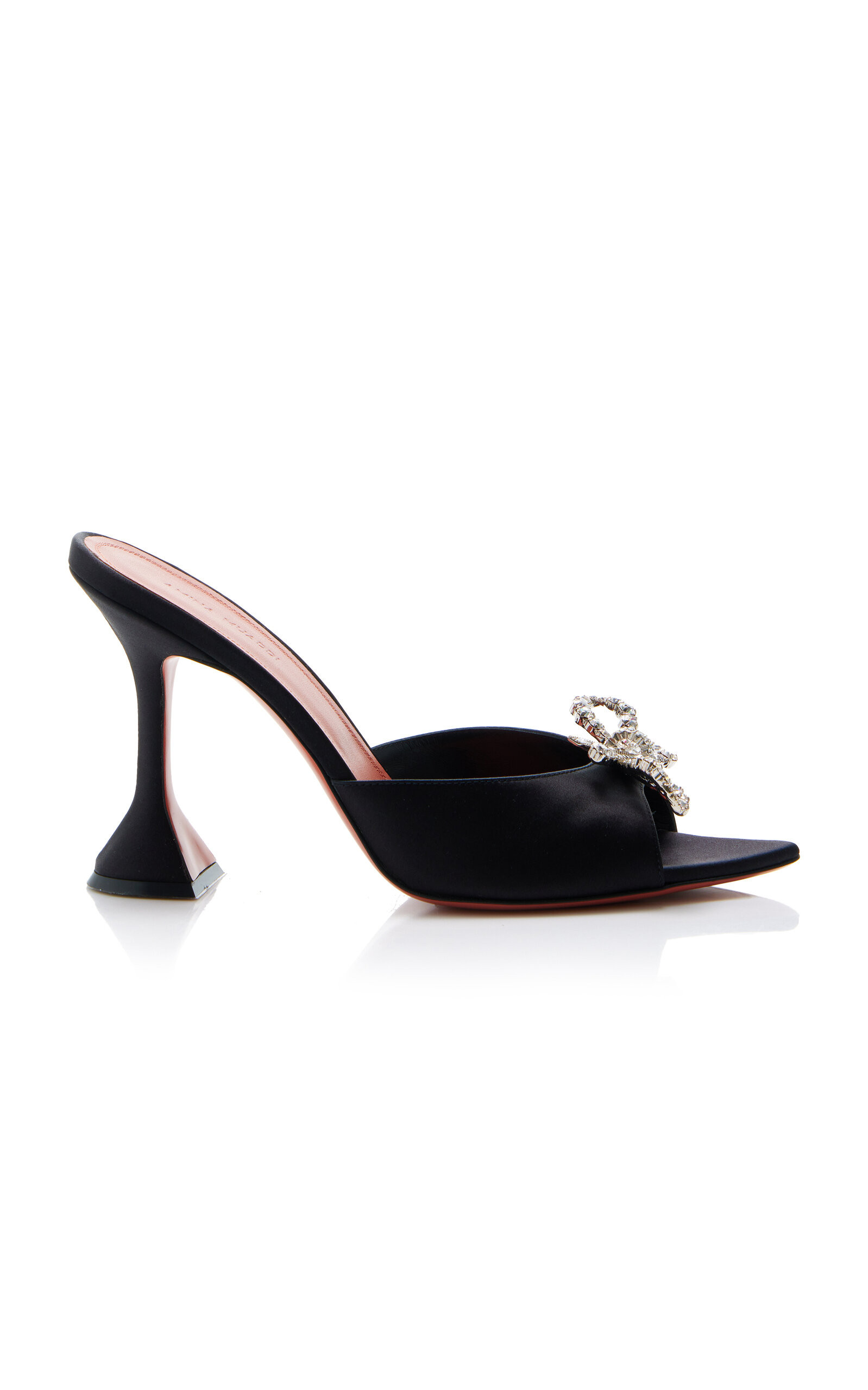 Amina Muaddi - Rosie Satin Sandals - Black - IT 37 - Moda Operandi | Moda Operandi (Global)