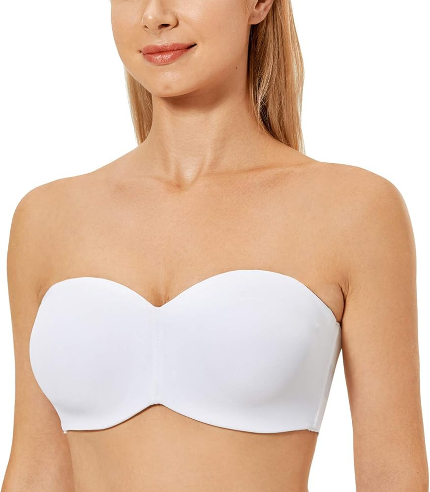 DELIMIRA Women's Strapless Bra Unlined Underwire Minimizer Plus Size Support | Amazon (US)