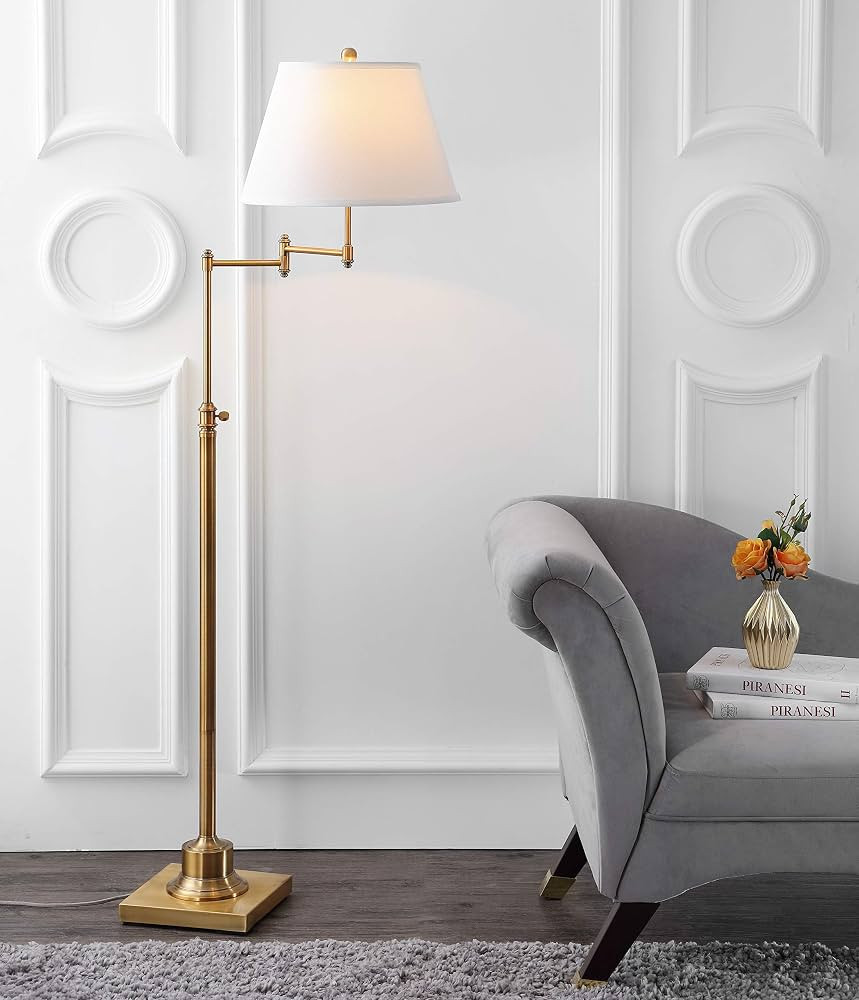 SAFAVIEH Lighting Collection Ingram Swivel Swing Arm Gold 60-inch Living Room Bedroom Home Office... | Amazon (US)