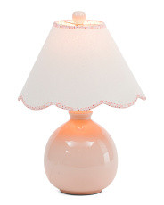 18in Scalloped Shade Ceramic Orb Table Lamp | TJ Maxx