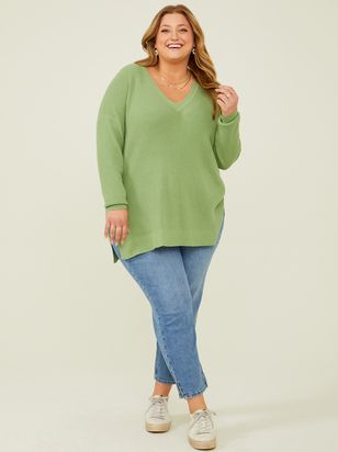 Mae Knit Sweater in Green | Arula | Arula