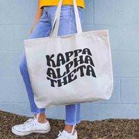 Sorority Tote Bag Greek Letter Canvas - Big Little Gift | Etsy (US)
