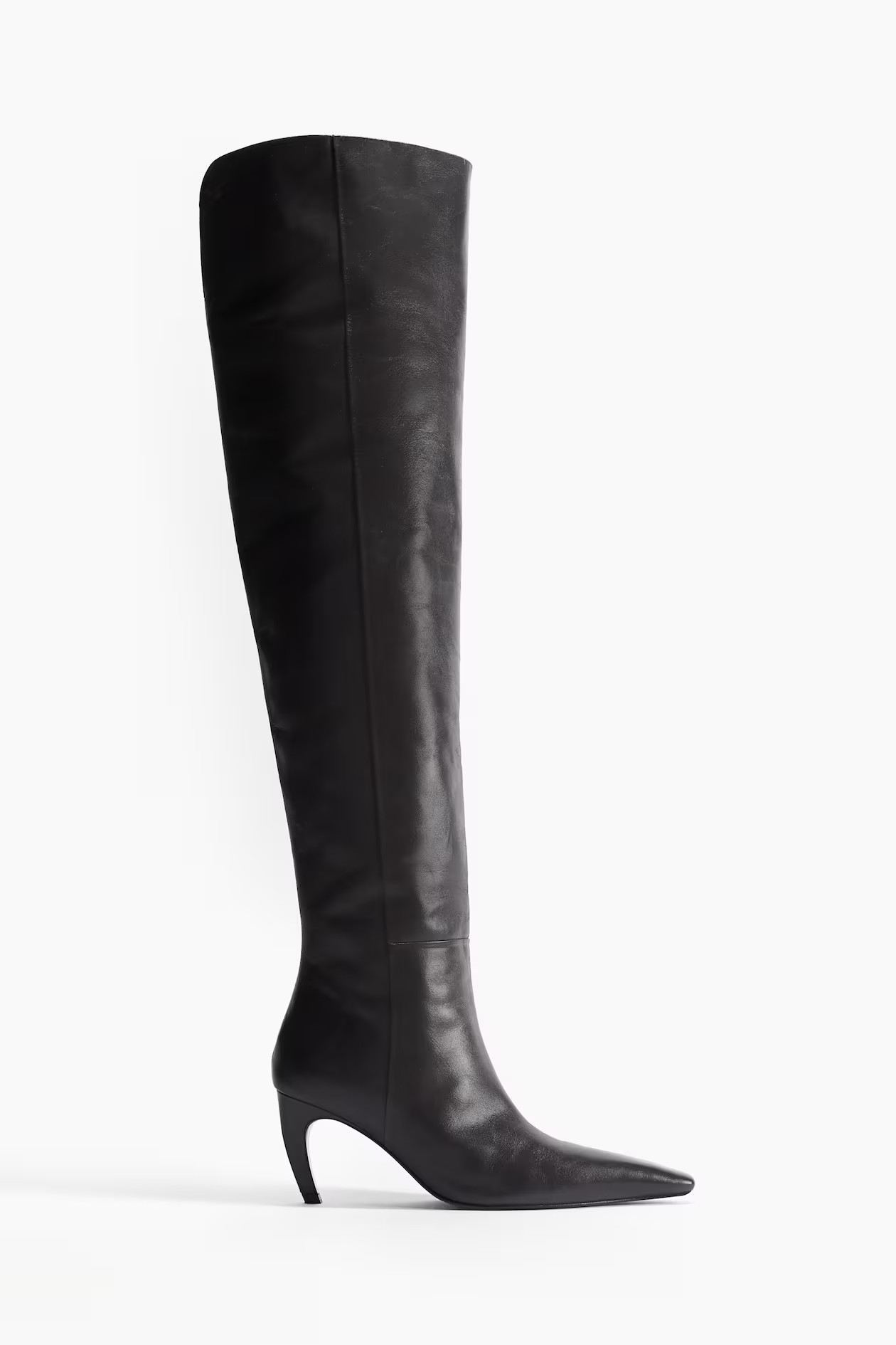 Over-the-knee leather boots | H&M (UK, MY, IN, SG, PH, TW, HK)