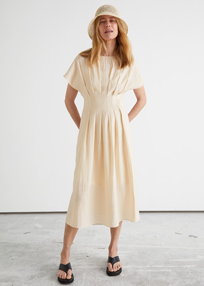 Pleated Wide Sleeve Midi Dress | & Other Stories (EU + UK)