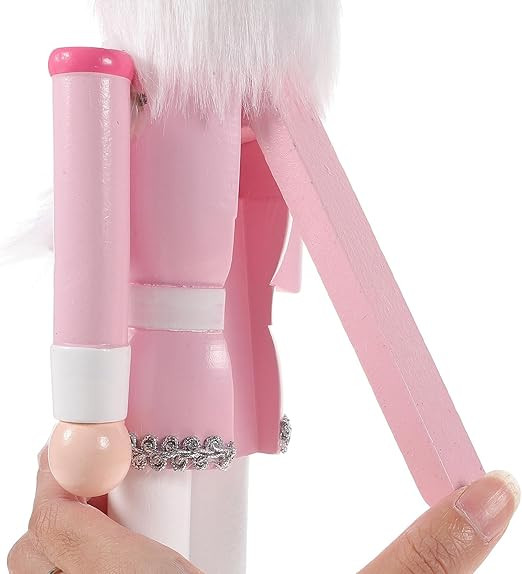 LIOOBO Pink Christmas Nutcracker: Pink Nutcracker Figures, 14-Inch Wooden Nutcracker, Nutcracker ... | Amazon (US)