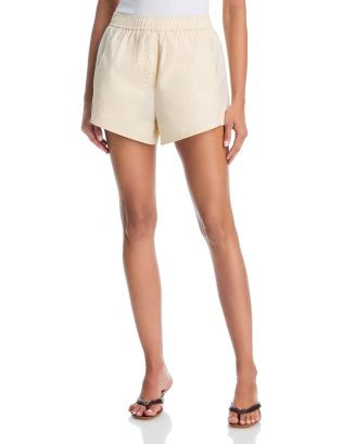 AQUA Poplin Elasticized Shorts - Exclusive | Bloomingdale's Women | Bloomingdale's (US)