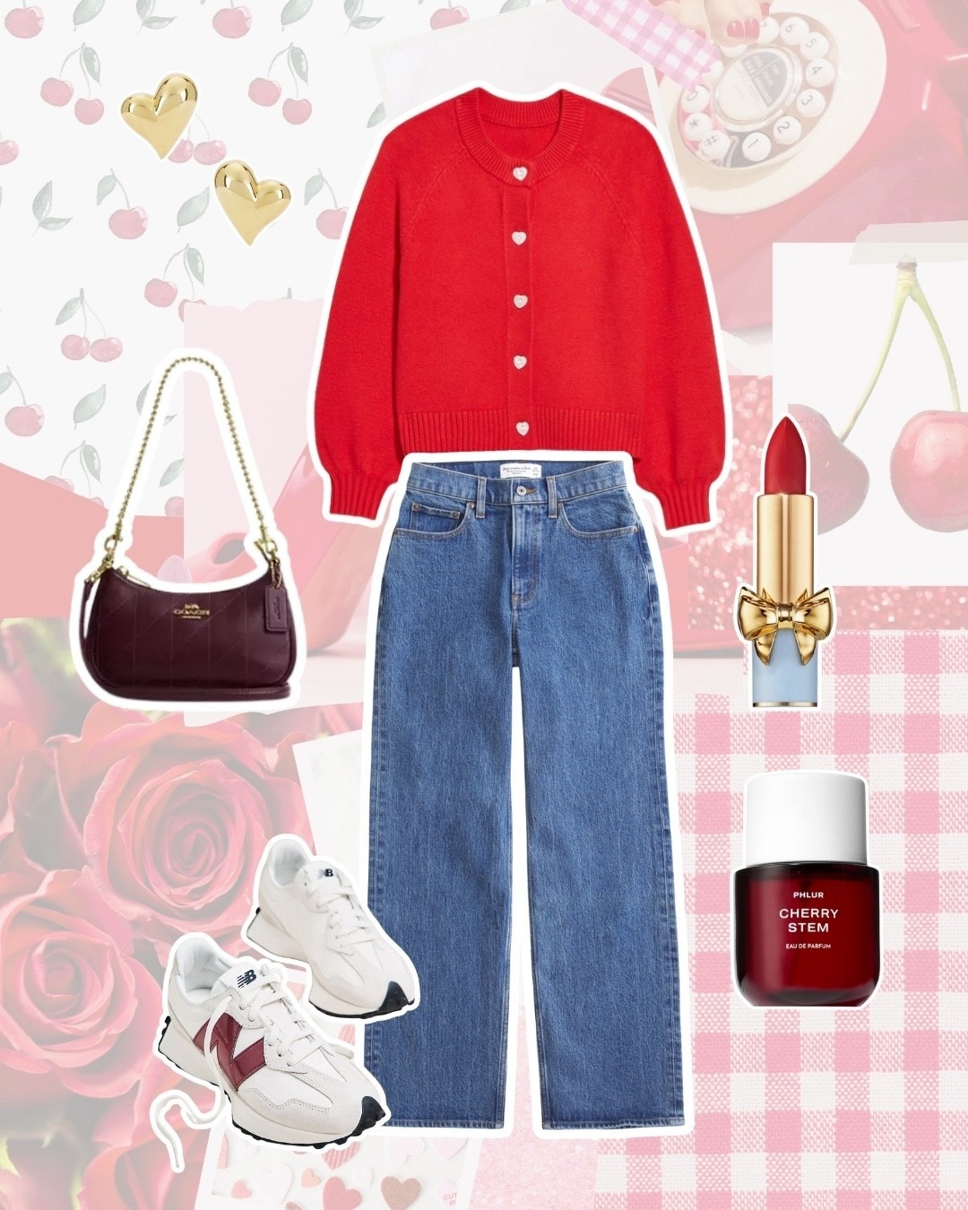 casual valentine’s day outfit. red cardigan. heart cardigan. 

#LTKSeasonal #LTKootd