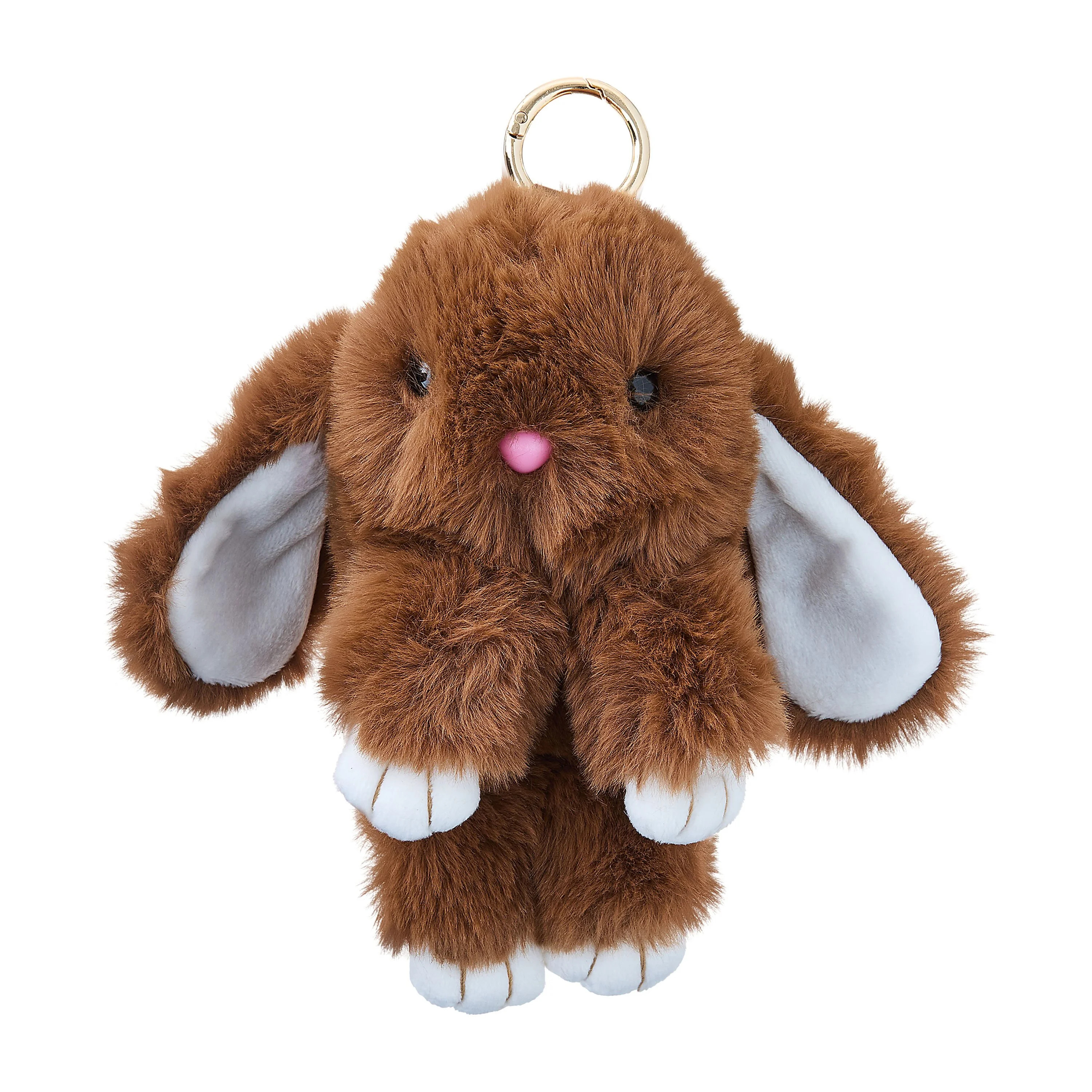 Mini Plush Bunny Keychain, Brown, 8", Easter by Way To Celebrate | Walmart (US)