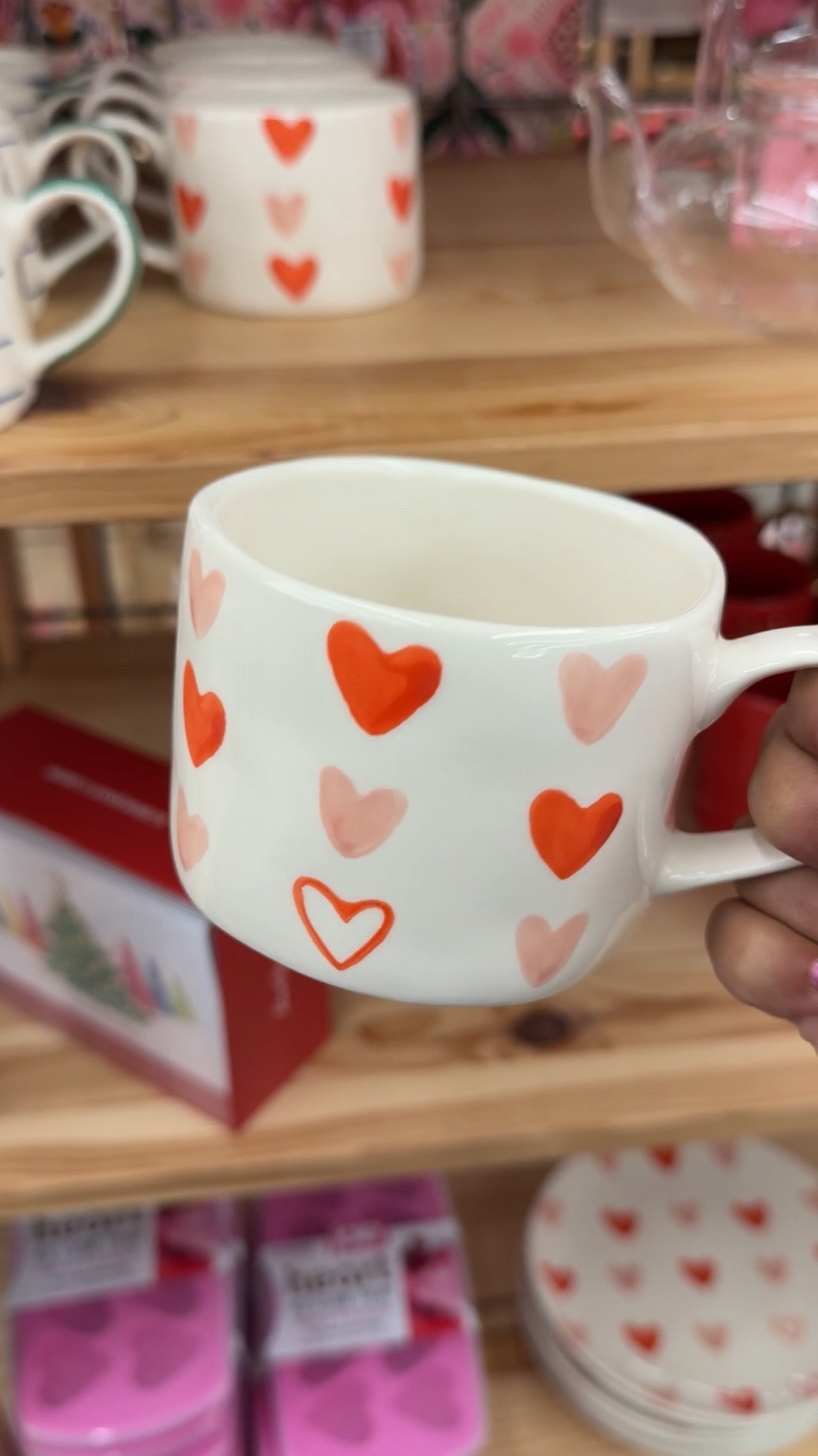 Was holiday shopping and spotted Valentine’s Day finds 😅 I picked up this super cute heart mug - was worried it would sell out like I’ve experienced with holiday items in the past. This might be with pink and red heart detail is so cute, perfect for coffee and tea  

#LTKHome #LTKFindsUnder50