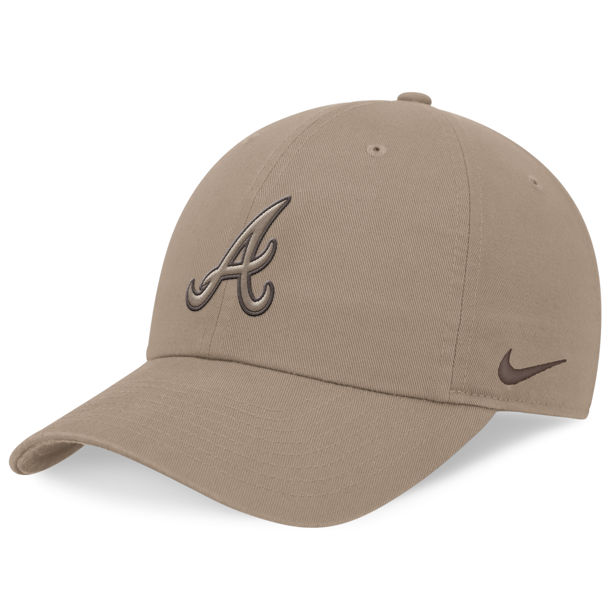 Men's Nike Khaki Atlanta Braves Statement Club Adjustable Hat | Fanatics
