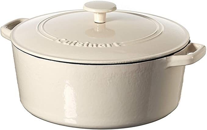 Cuisinart Casserole Cast Iron, Cream, 7 quart | Amazon (US)