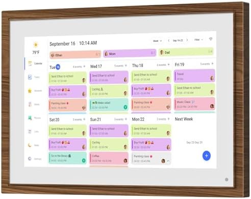 10.1 Inch Digital Calendar Chore Chart with Touchscreen - Full HD Interactive Display, Wall & Des... | Amazon (US)