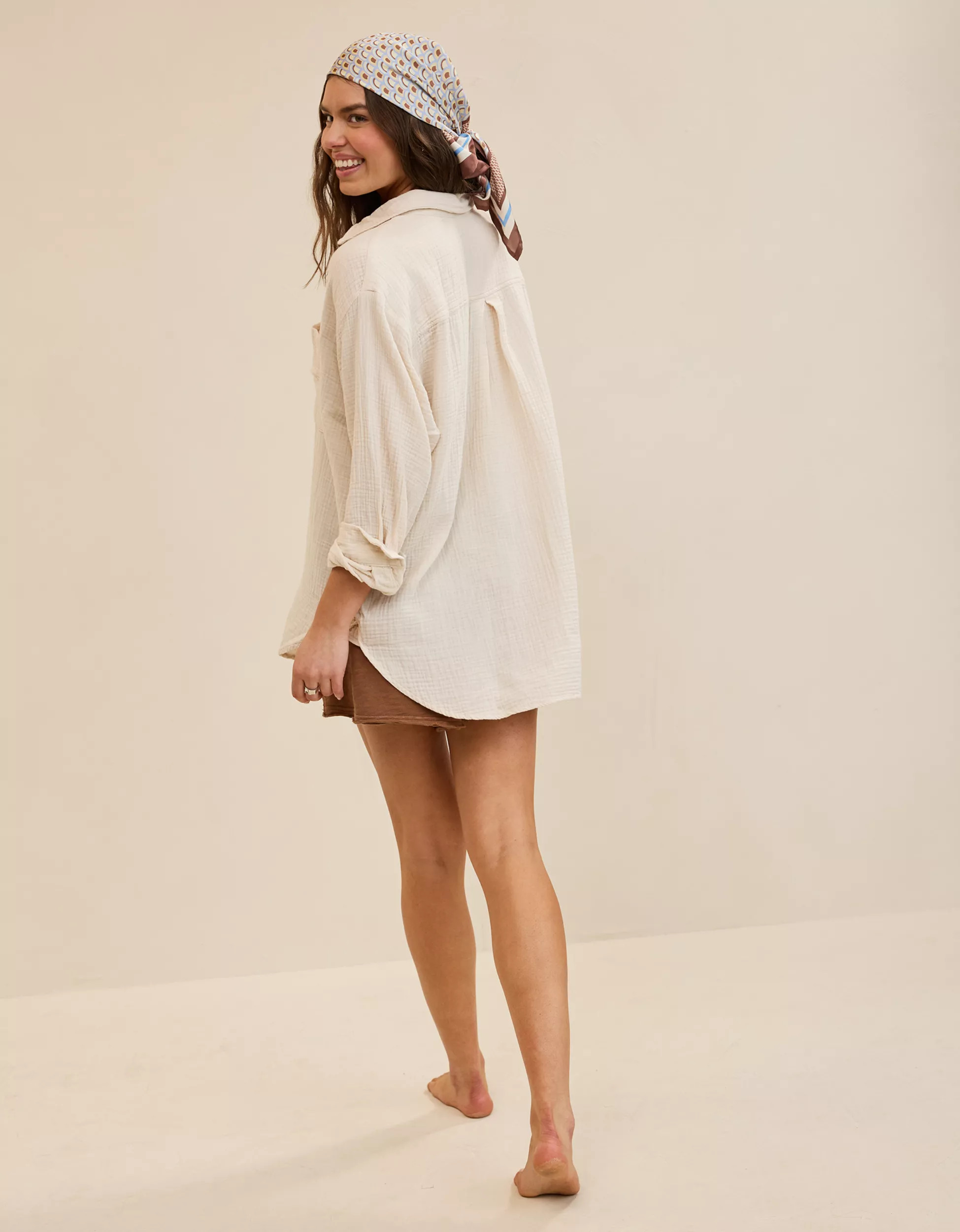 Aerie Day-Off Cover Up Shirt | Aerie