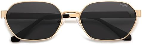 SOJOS Trendy Polarized Hexagon Sunglasses for Women Men, UV400 Retro Rectangle Shades SJ1238 | Amazon (US)