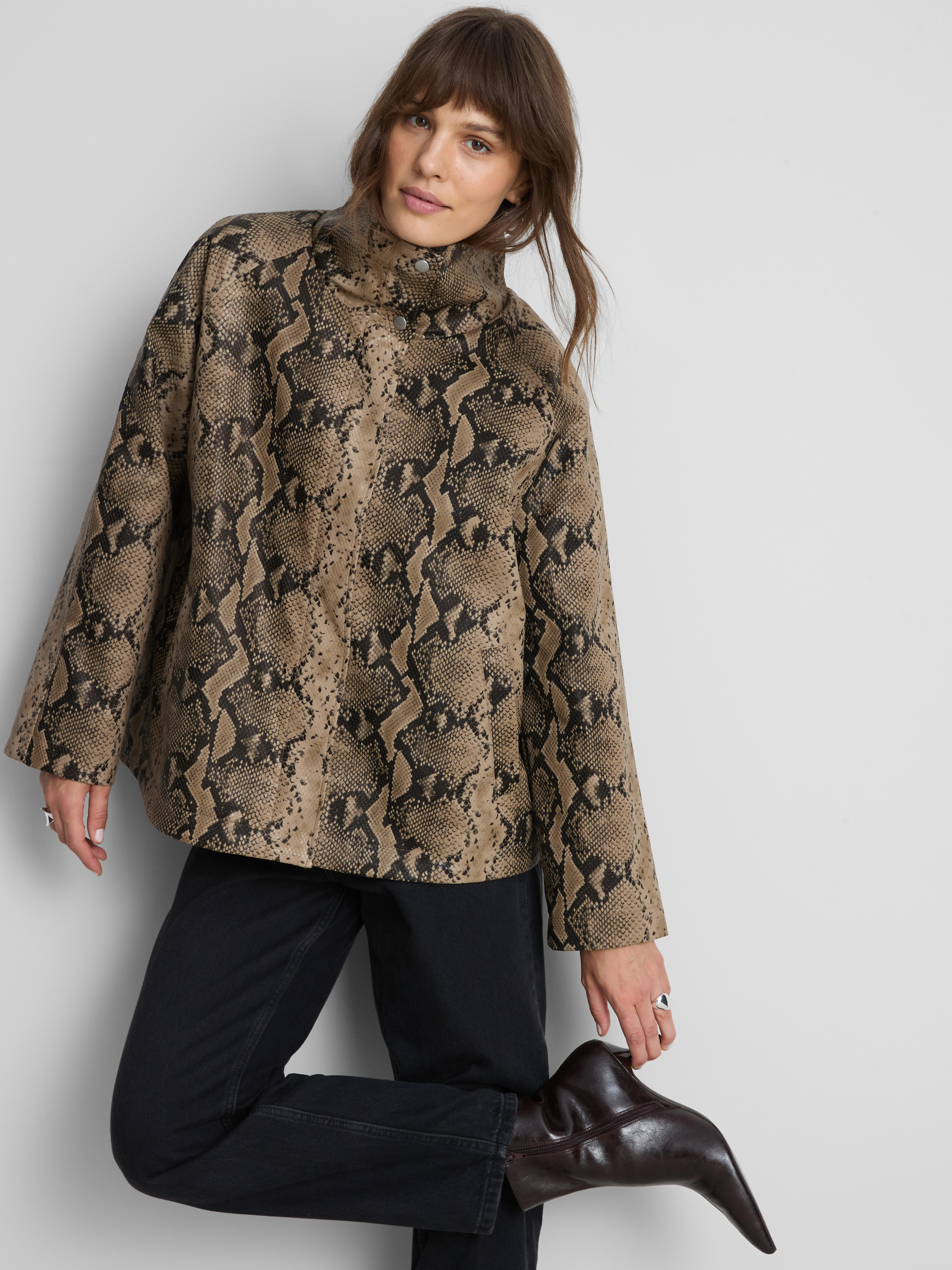 Paula Echevarría Faux Leather Funnel Neck Jacket | Primark UK