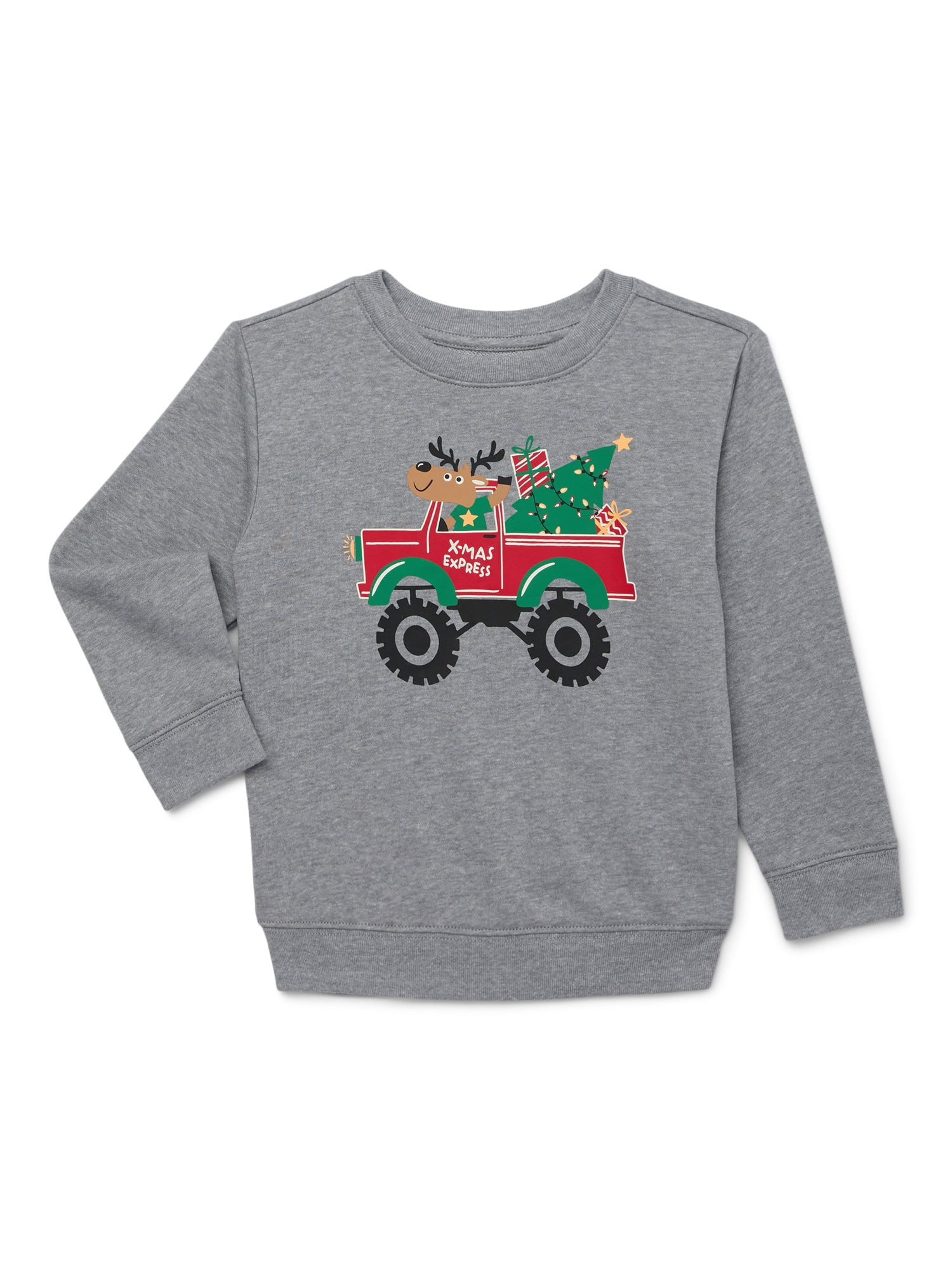 Christmas Toddler Boys’ Sweatshirt with Long Sleeves from Holiday Time, Sizes 12M-5T | Walmart (US)