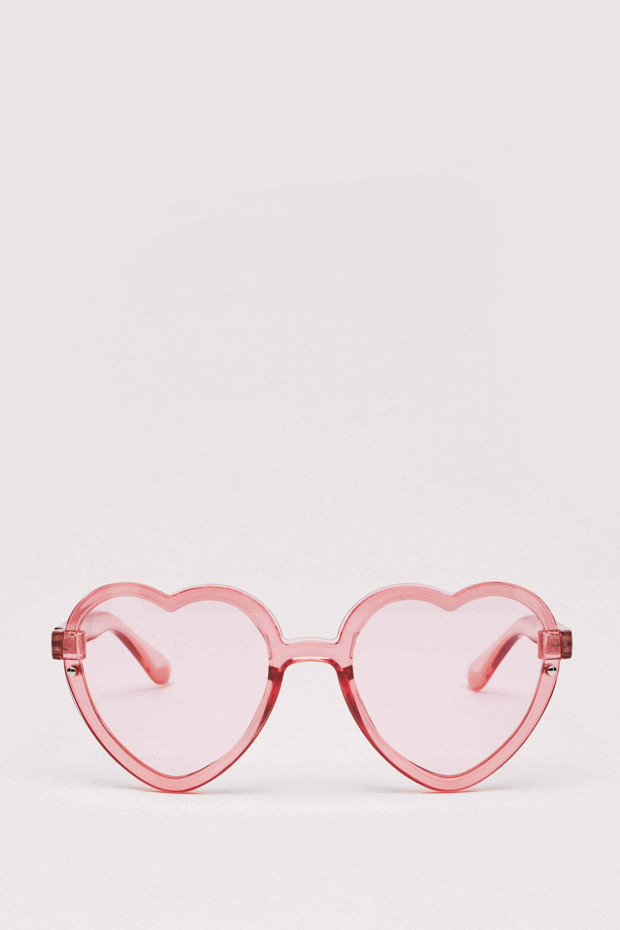 Tinted Oversized Heart Frame Sunglasses | NastyGal (UK, IE)