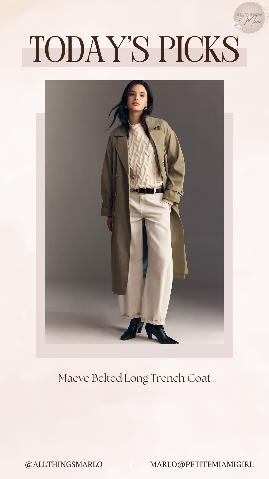 Maeve Belted Long Trench Coat 

 #LTKSeasonal #LTKWorkwear #LTKTravel