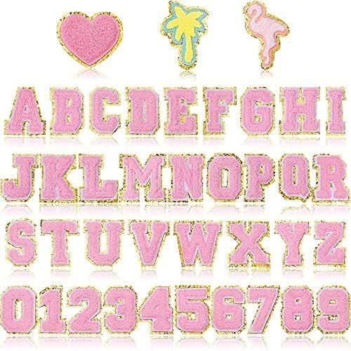 39 Piece Chenille Letter Iron on Patches Iron on Number Patches Decorative Repair Patches Sew On ... | Amazon (US)