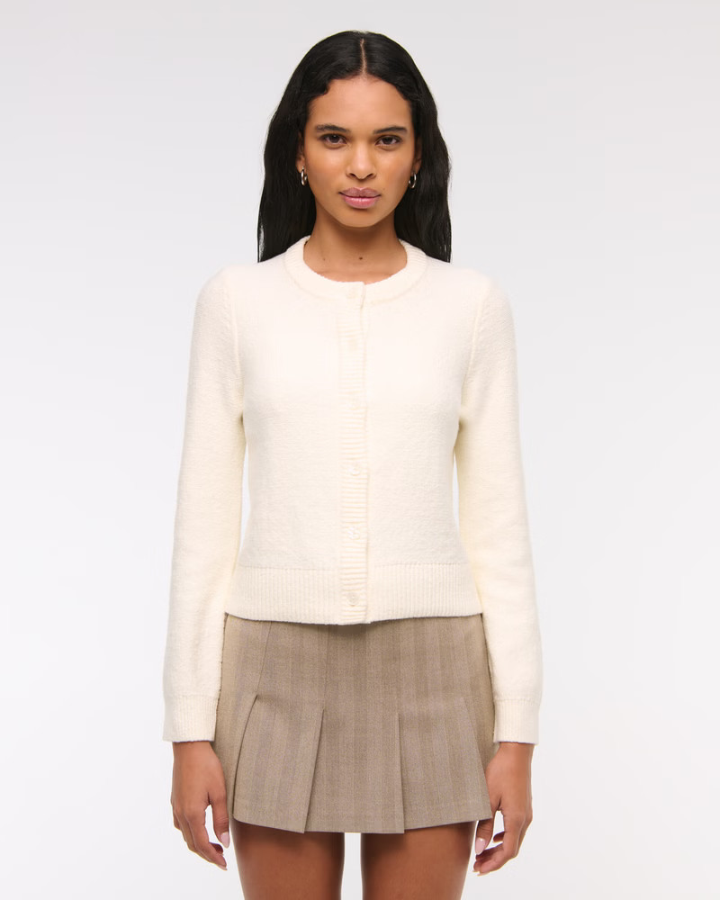 Women's Textural Crew Cardigan | Women's Clearance | Abercrombie.com | Abercrombie & Fitch (US)