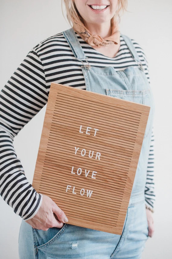 11x14" Premium Solid Wood Letter Board - PRE-CUT LETTERS with 300+ characters | Etsy (US)