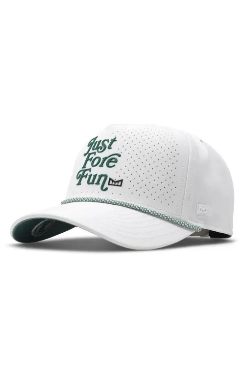 Melin Odysea Links Hydro Performance Snapback Hat in White/Green at Nordstrom, Size Medium | Nordstrom