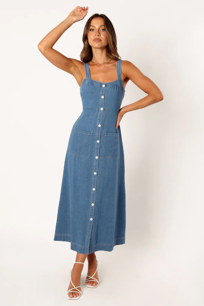 Bettie Midi Dress - Denim | Petal & Pup (US)