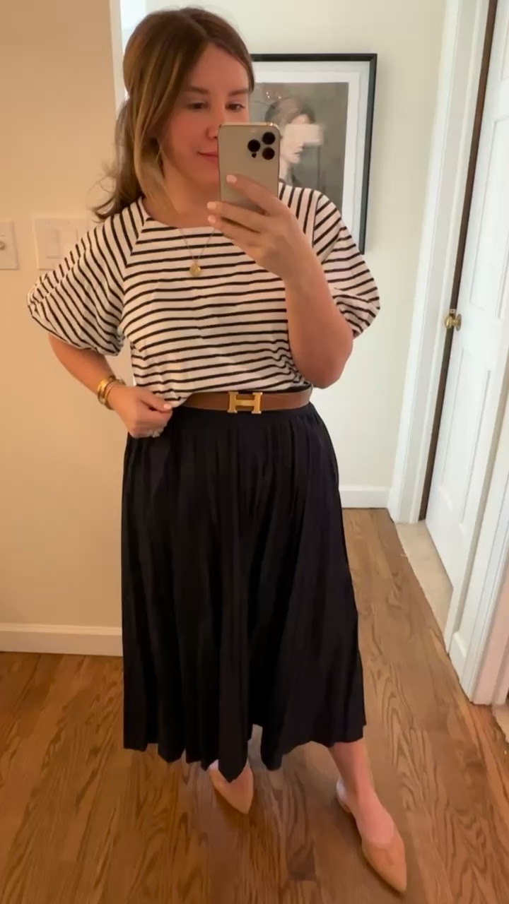 Love this skirt for spring! Wearing it three ways. Runs TTS. Classic style, classic outfit, classic fashion, spring fashion inspiration

#LTKMidsize #LTKFindsUnder50 #LTKStyleTip