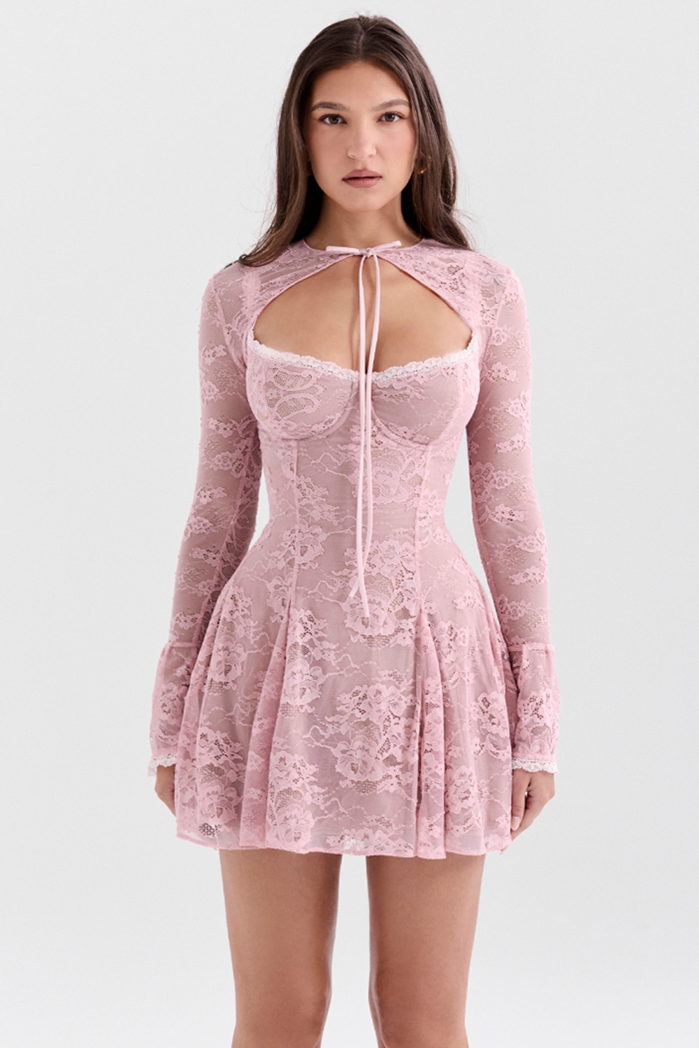 perfectly pink lace mini dress | House of CB