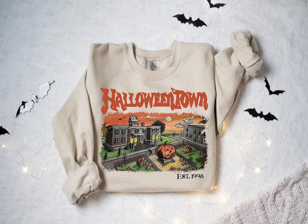 Halloweentown Est 1998 Sweatshirt, Halloweentown University, Retro Halloweentown Sweatshirt, Fall... | Etsy (US)