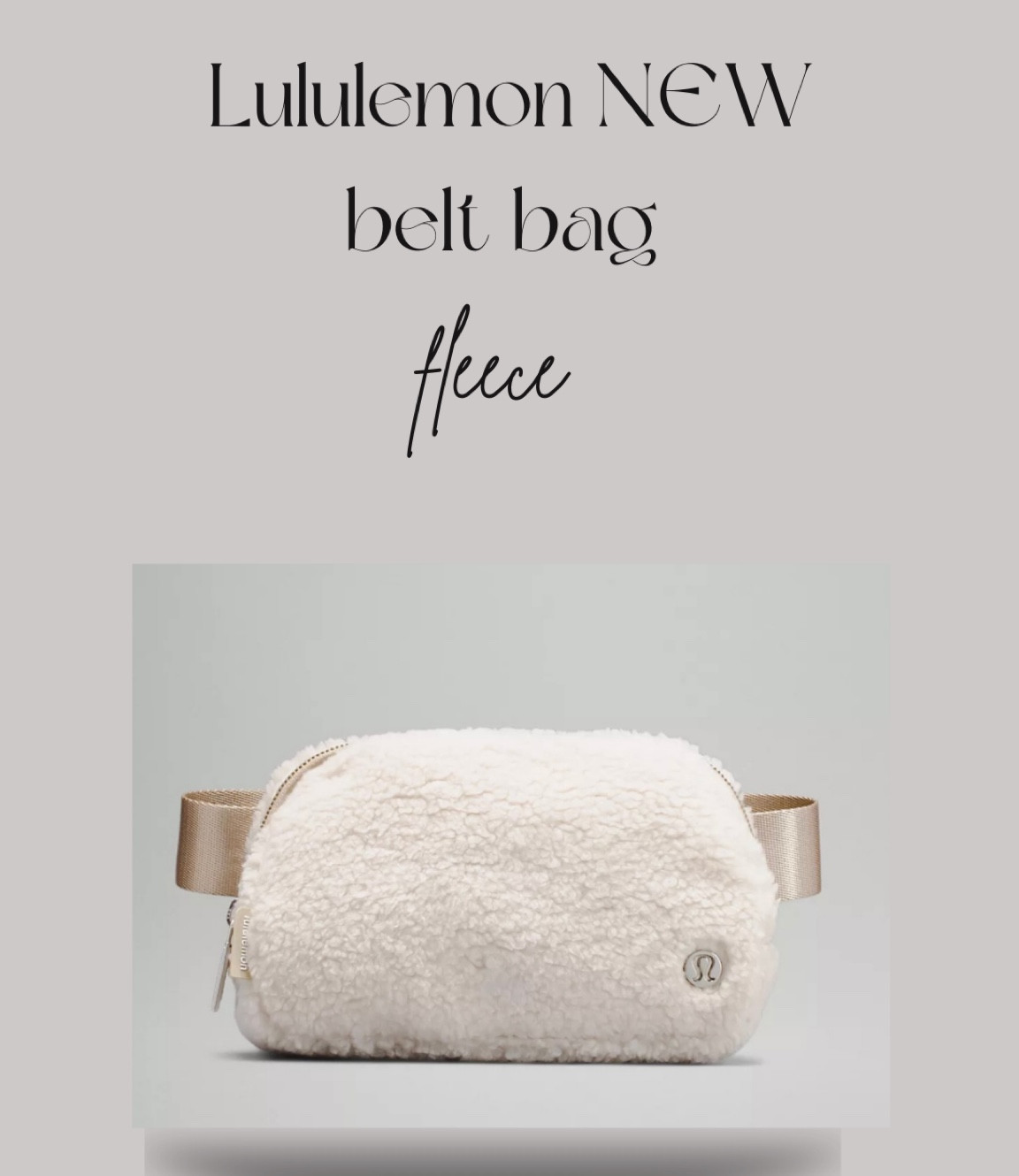 New lululemon belt bag in fleece. So cute for the fall & winter! 
 #lululemonbeltbag #lululemondrop

#LTKstyletip #LTKunder100 #LTKSeasonal