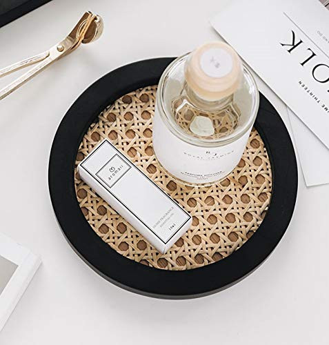 Round Rattan Stylish Hometray, Luxurious Rattan Accessory Trays, Stylish and Luxurious Premium Jewel | Amazon (US)