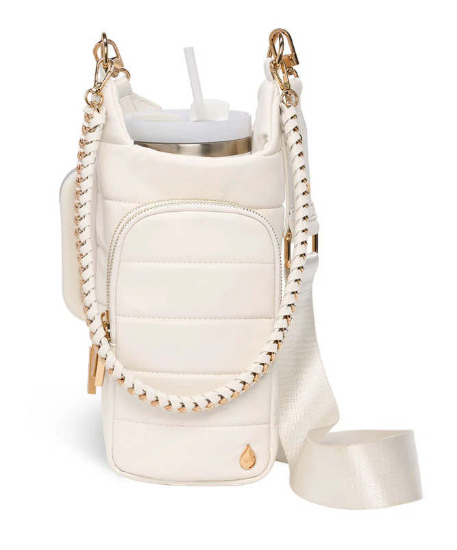 WanderFull
HydroBag® HANDLE™- Ivory Vegan Leather with Strap Bundle 

 
